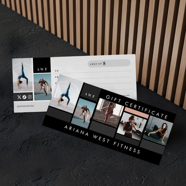 Fitness Brand Photo Collage Gift Certificate  (Fitness Brand Photo Collage Gift Certificate)