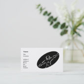 Fitness Business Card Template - black (Standing Front)