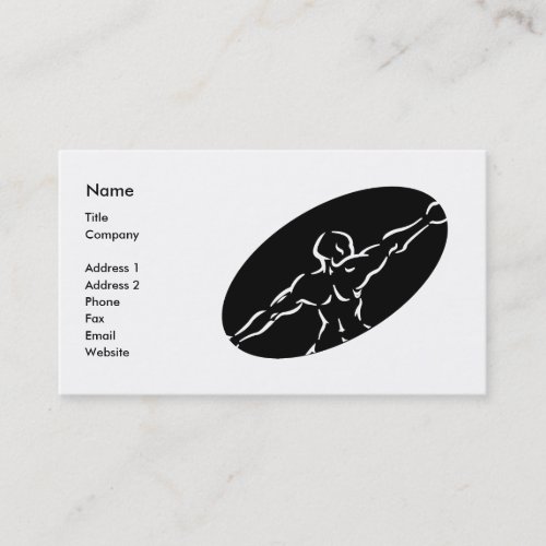 Fitness Business Card Template - black
