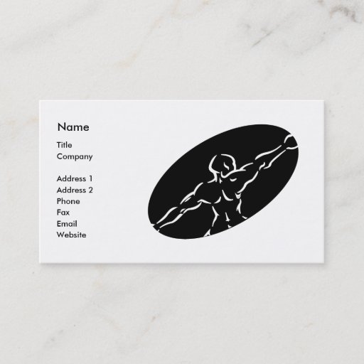 Customizable Fitness Business Card Template - black