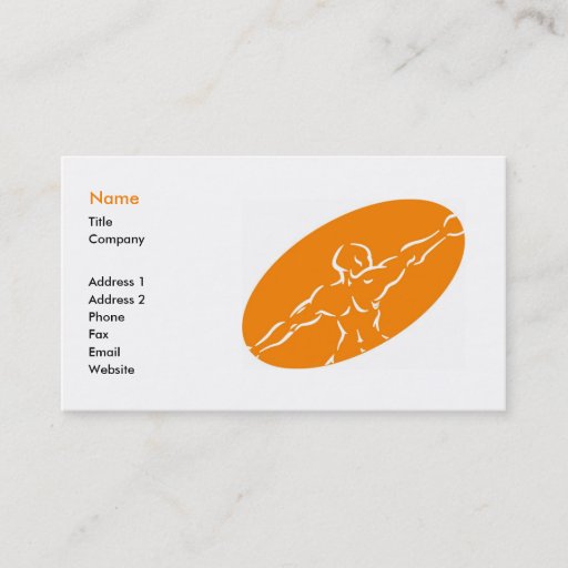 Customizable Fitness Business Card Template - Orange