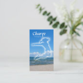 Fitness Business Card w/ beach & blue sky (Standing Front)