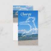Fitness Business Card w/ beach & blue sky (Front/Back)