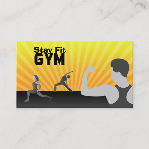 Customizable Fitness Business Cards