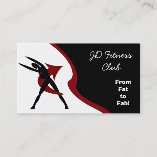 Customizable Fitness Business Cards