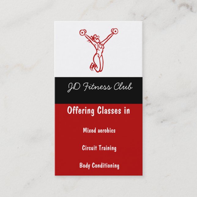 Fitness Business Cards (Front)