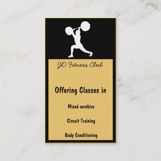 Fitness Business Cards (Front)