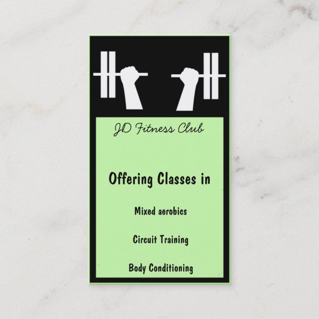 Fitness Business Cards (Front)