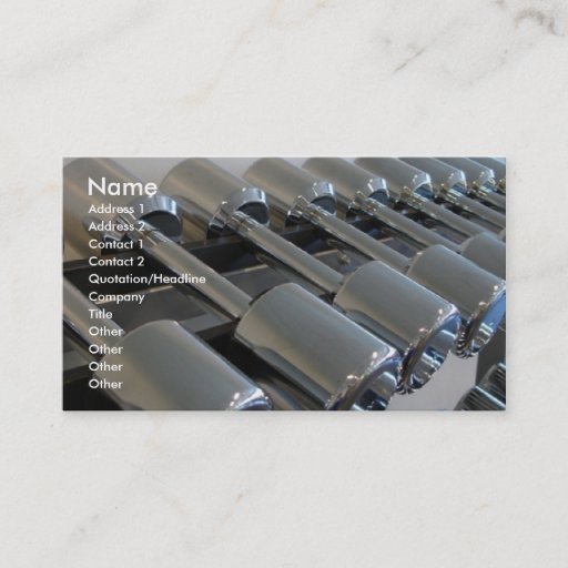 Customizable FITNESS BUSINESS CARDS