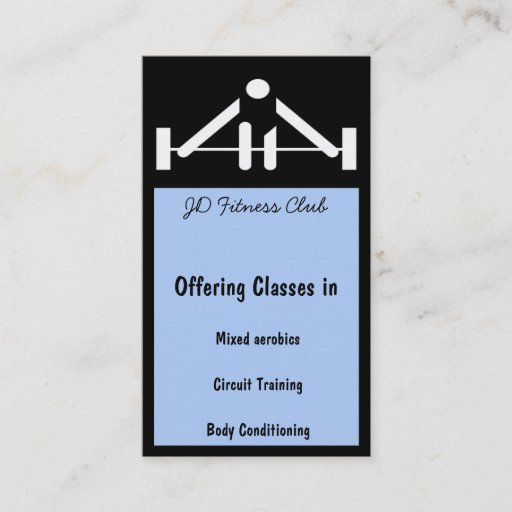 Customizable Fitness Business Cards
