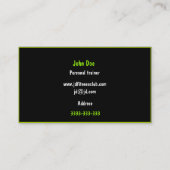 Fitness Business Cards (Back)
