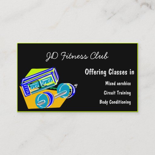 Customizable Fitness Business Cards
