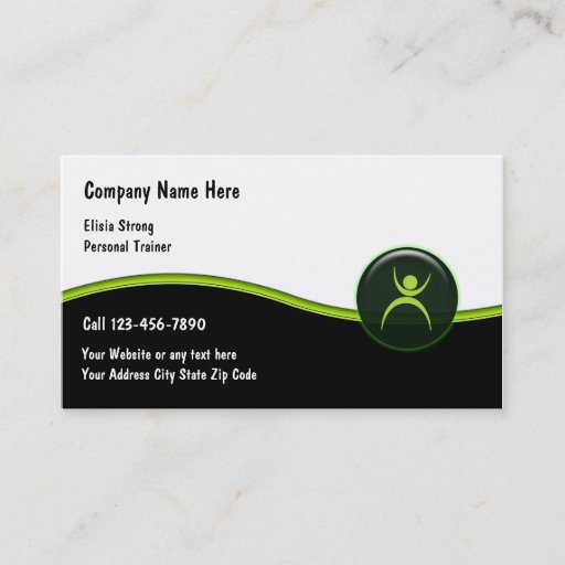 Customizable Fitness Business Cards