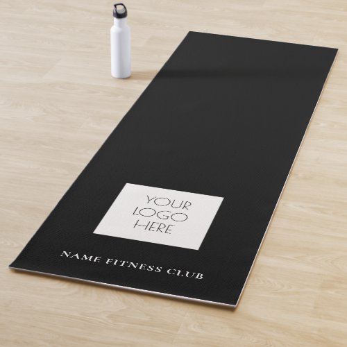 Fitness Business Logo Template Workout Black Yoga Mat