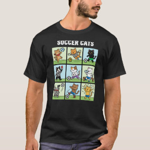 Fitness Cats Soccer Graphic for Cat Lovers T-Shirt