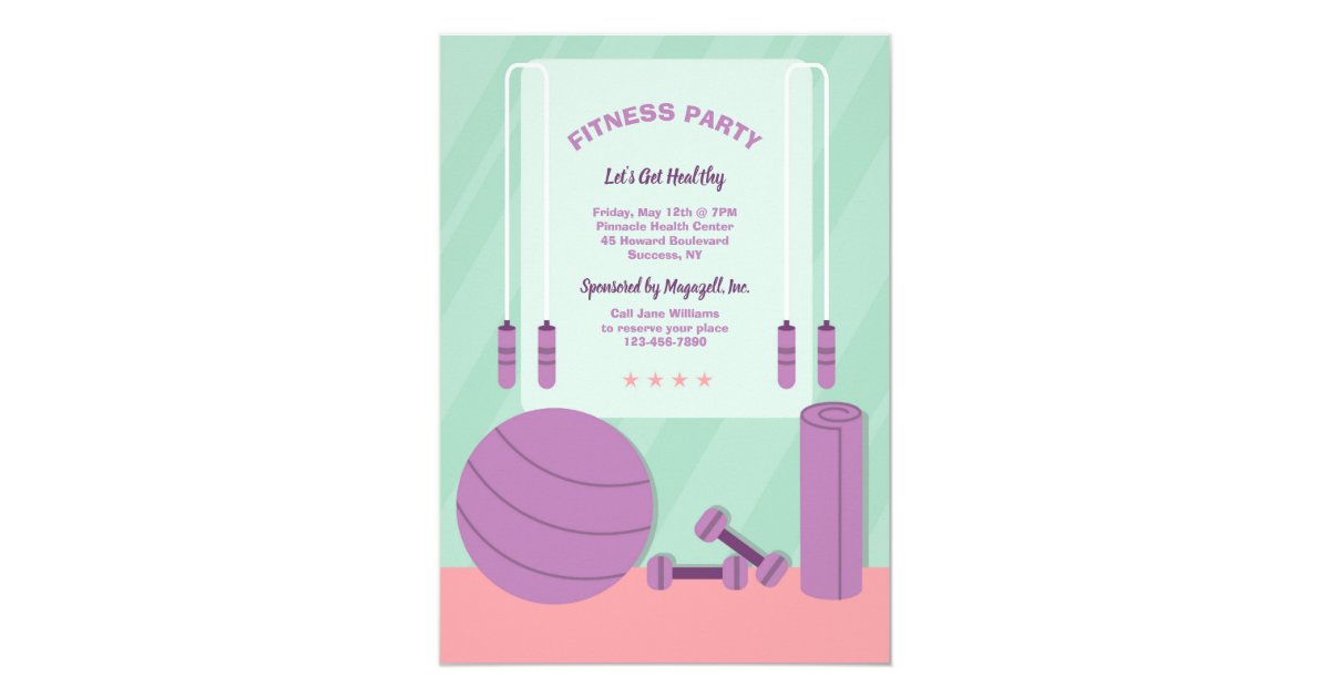 Fitness Center Invitation | Zazzle.com