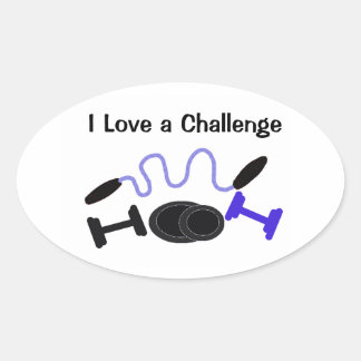 Fitness Challenge Oval Sticker