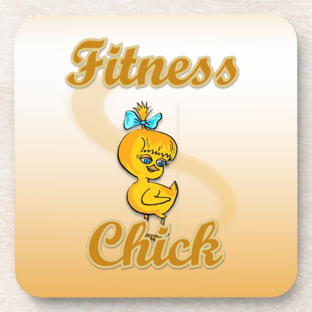 Fitness Chick Beverage Coaster (Front)