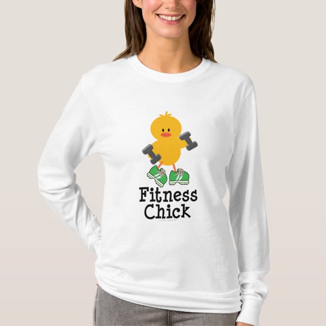 Fitness Chick Hoodie T-Shirt (Front)