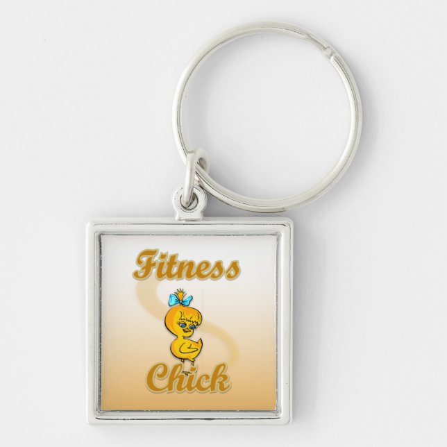 Fitness Chick Keychain (Front)