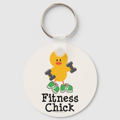 Fitness Chick Keychain