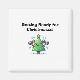 Fitness Christmas Tree – Funny Holiday Workout Car Magnet