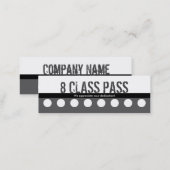 Fitness Class Business Card 8 Class Pass Card (Front/Back)