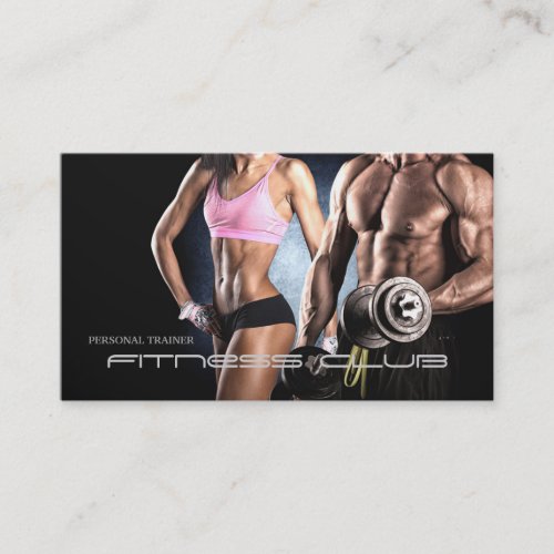 Fitness Club Personal Trainer Bodybuilder Body Business Card