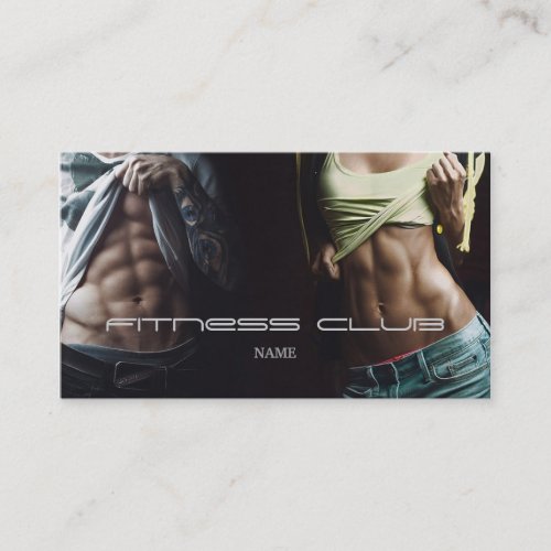 Fitness Club Personal Trainer Bodybuilder Sport Business Card