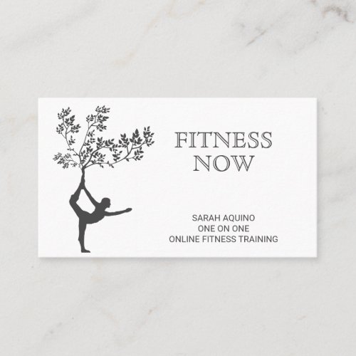 Fitness Coach Exercise Pose Business Card