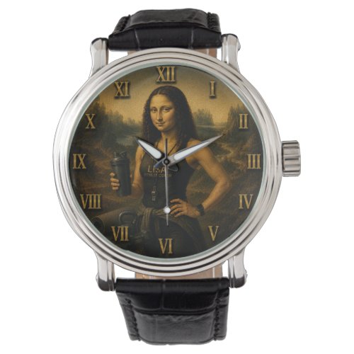 Fitness Coach Funny Mona Lisa Trainer Gift for Gym Watch