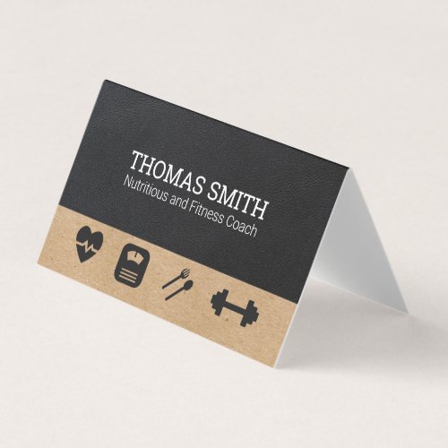 Fitness Coach  Nutritionist Health Business Card