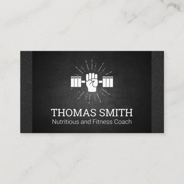 Fitness Coach | Personal Trainer | Hand Weight Business Card (Front)