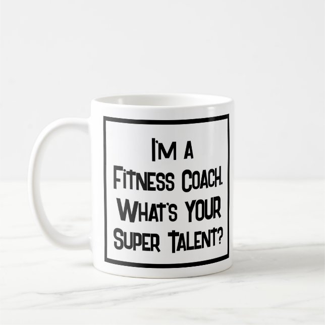 Fitness Coach Super Talent. Coffee Mug (Left)
