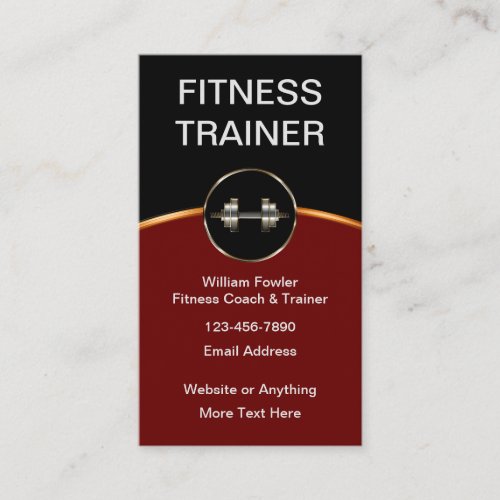 Fitness Coach Trainer Editable Business Cards