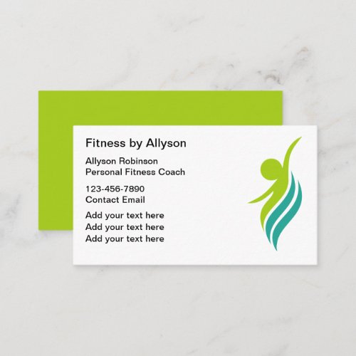 Fitness Coach Trendy Business Cards