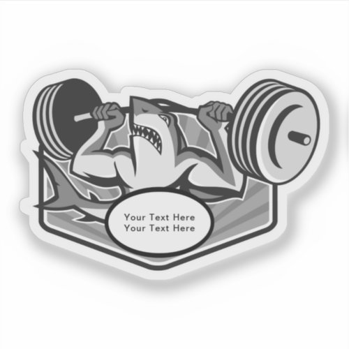 Fitness Cool Barbell Shape Sticker