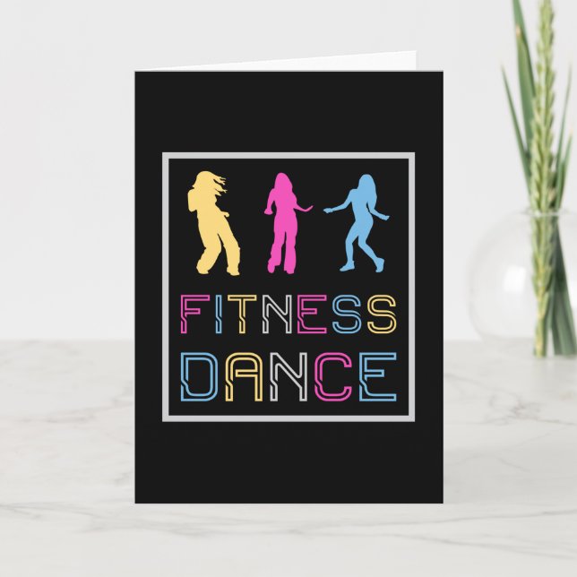 Fitness Dance Gym Dancing Workout Sport Gift Idea Card (Front)