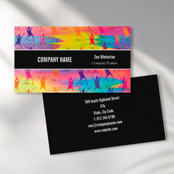 Fitness Dancing Modern Business Card by artofbusiness at Zazzle