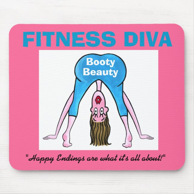 FITNESS DIVA - Booty Beauty Mouse Pad (Front)