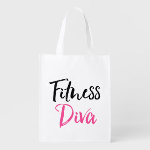 "Fitness Diva" Grocery Bag