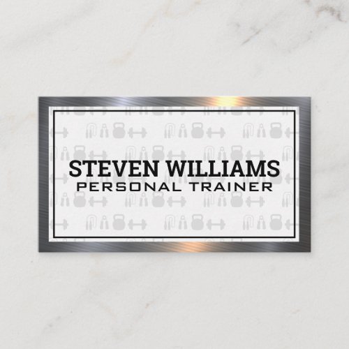 Fitness Equipment  Personal Trainer Business Card