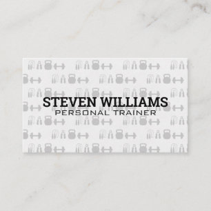 Fitness Equipment Personal Trainer Business Card