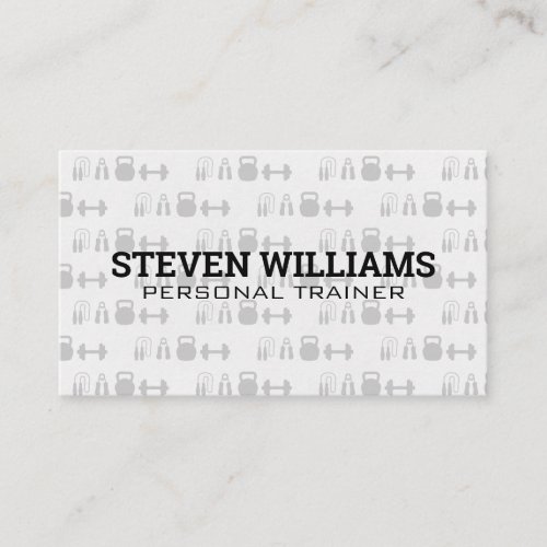 Fitness Equipment  Personal Trainer Business Card