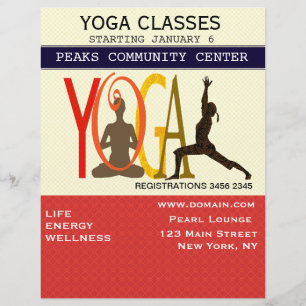 Fitness Exercise Pilates Yoga Modern Personalized Flyer