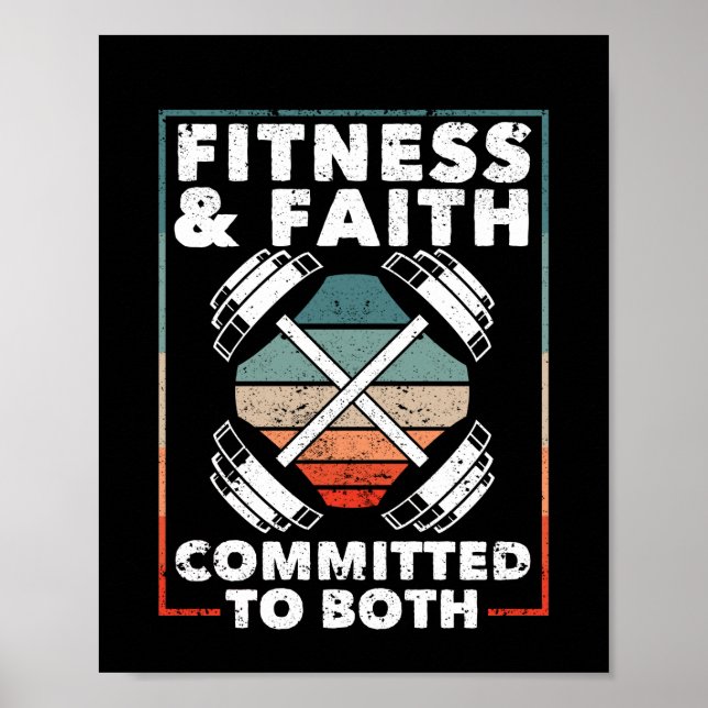 Fitness & Faith Committed to both Christian Poster (Front)