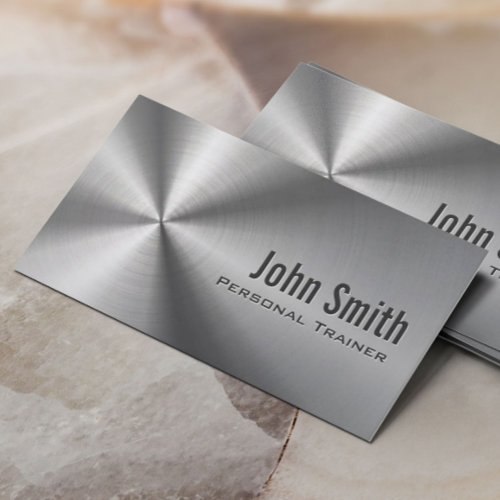Cool Stainless Steel Trainer Business Card
