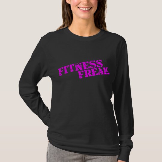 Fitness Freak Pink Ladies Long Sleeve Shirt