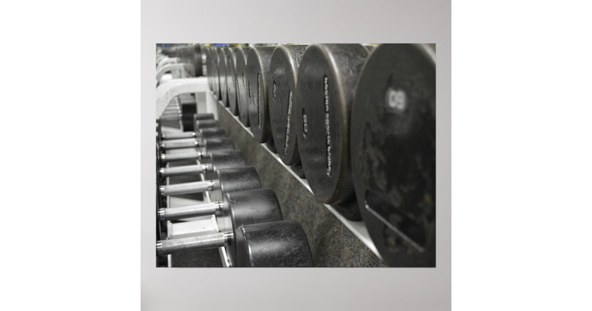 Fitness Free Weights Poster | Zazzle