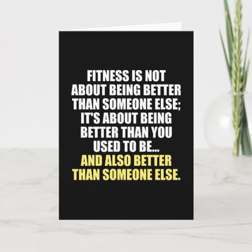 Fitness Funny Motivational Card